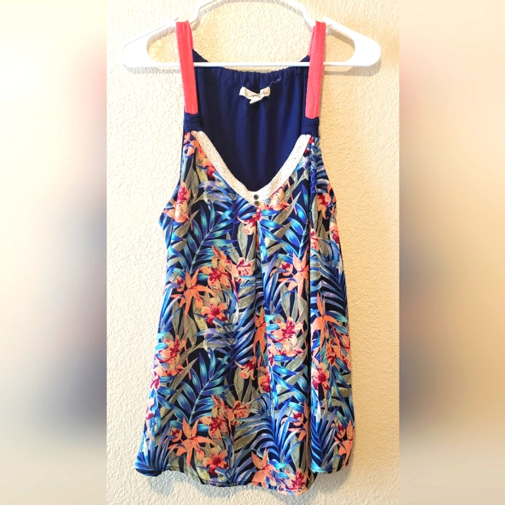 Rewind Floral Tank, size XXL